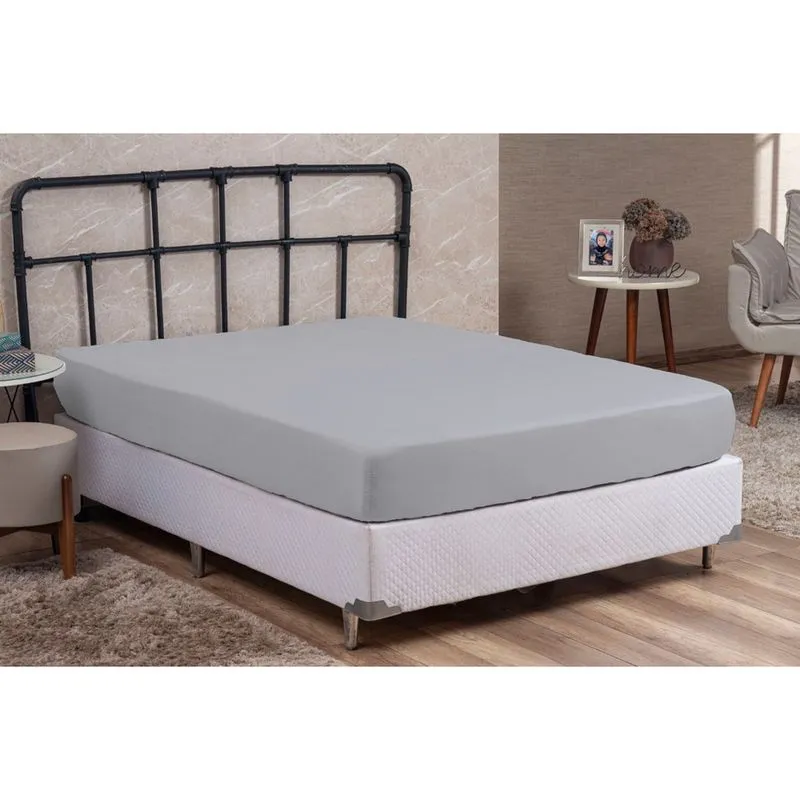 Lençol Queen com Elástico Avulso Liso Percal 200 Fios 100% Algodão 01 Peça Lindo e Macio Cama Box