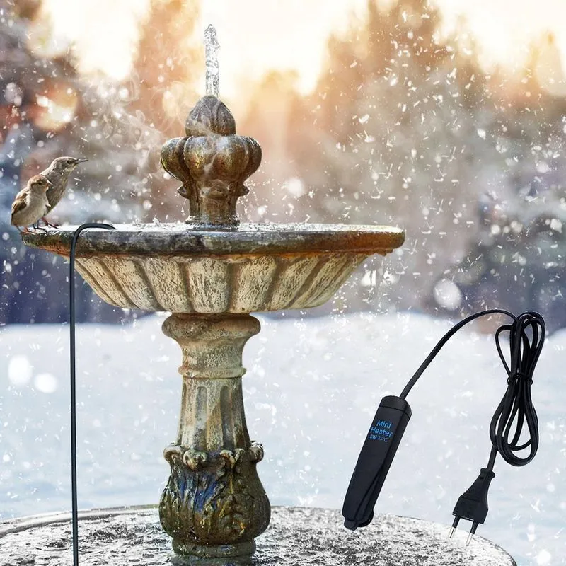Deicer controlado termostaticamente do banho do pássaro para o pátio exterior