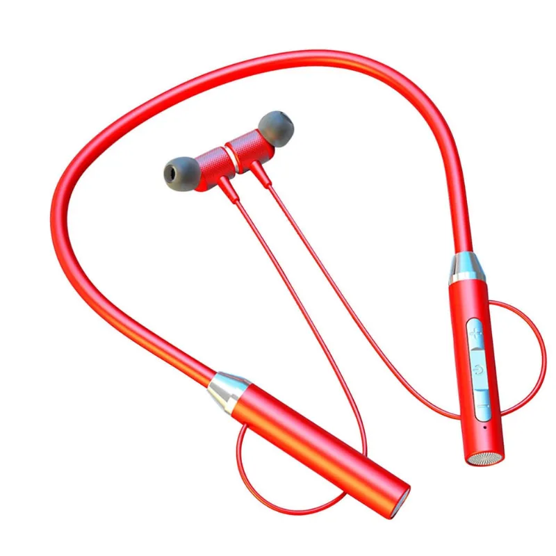 Impermeável Sport Neckband Headset Bluetooth5.0 Fones de ouvido sem fio pendurados Neckband Sport Headset Cancelamento