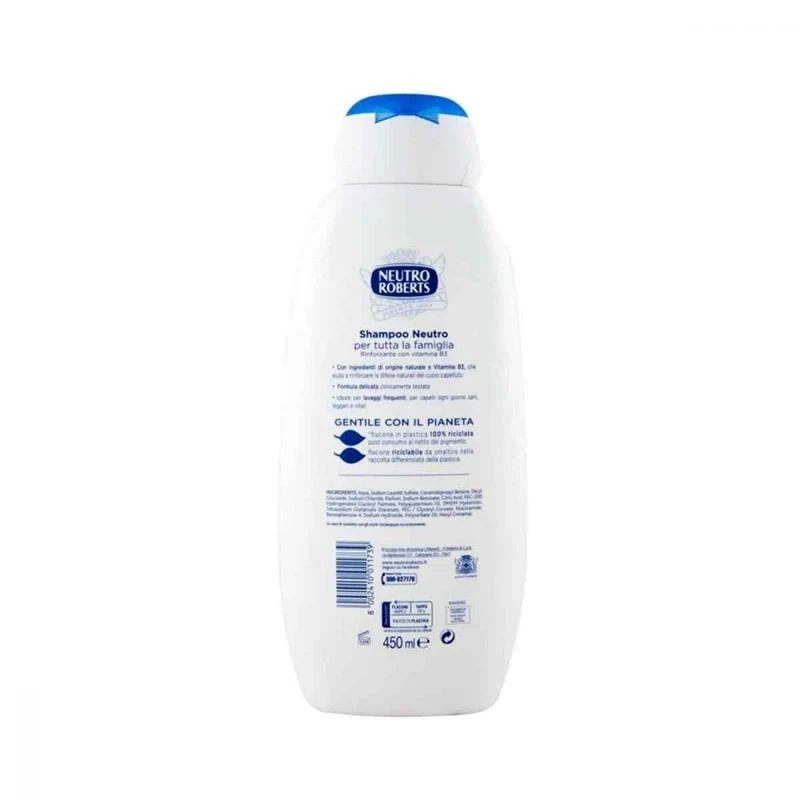 SET 2 NEUTRO ROBERTS SHAMPOO PER TUTTI I TIPI DI CAPELLI DA 450ML NEUTRO