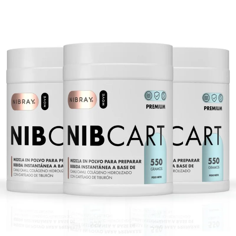 Colageno Hidrolizado con Cartilago de Tiburon NibCart Premium 3 Potes