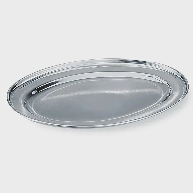 Travessa De Inox Oval Funda 25 Cm Class Home