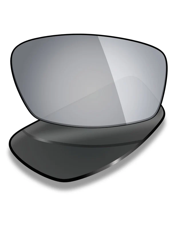 Oakley Transistor OX3085 51mm Replacement Lenses by MRY Silver Titanium Mirrored / HD Polarized