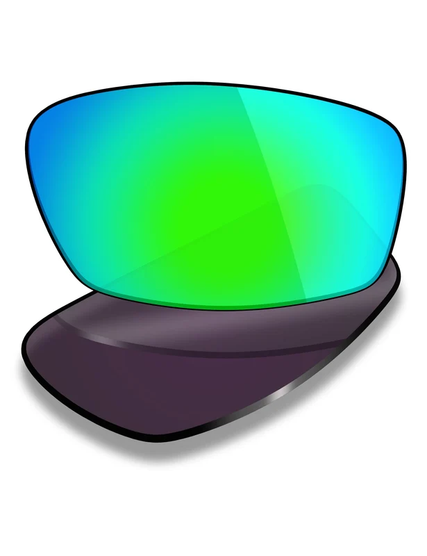 Oakley Transistor OX3085 51mm Replacement Lenses by MRY Emerald Green Mirrored / HD Polarized
