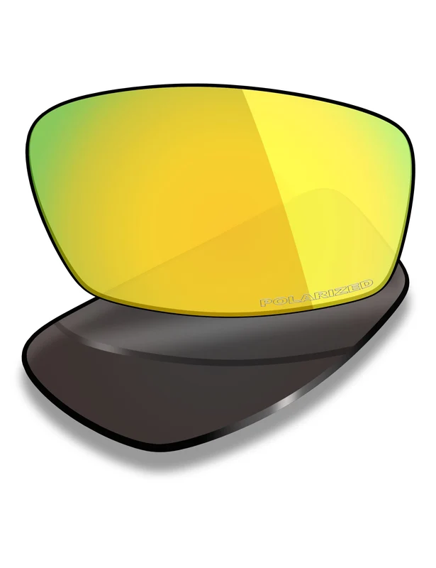 Oakley Transistor OX3085 51mm Replacement Lenses by MRY 24K Gold Mirrored / HD Polarized Plus