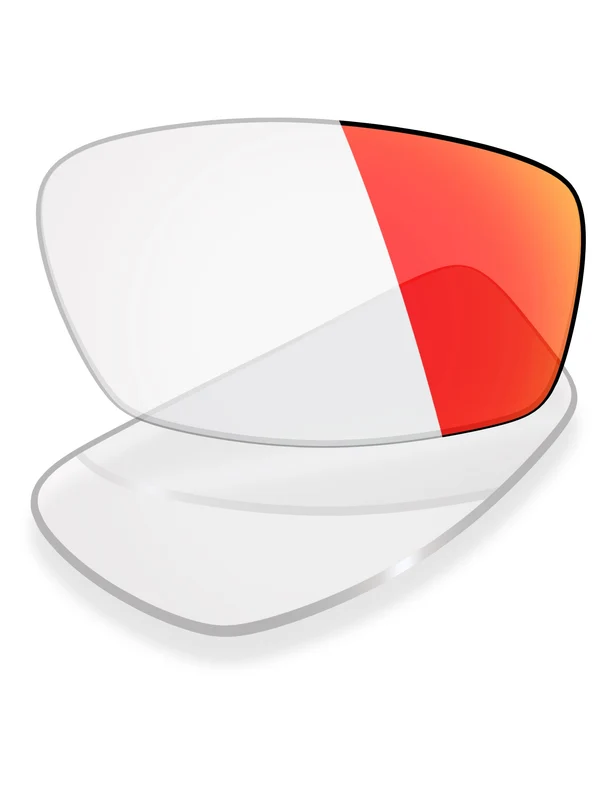 Custom Prescription Lenses for Oakley Transistor OX3085 51mm Trivex® Red Mirrored Photochromic / Trivex®