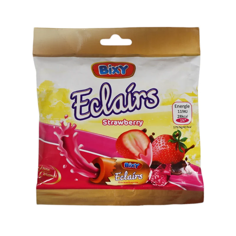 BIXY ECLAIR TOFFEE STRAWBERRY 90 GM
