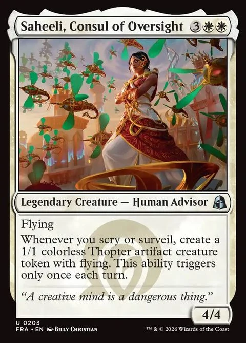 Saheeli, Consul of Oversight (203) Foil / Near Mint