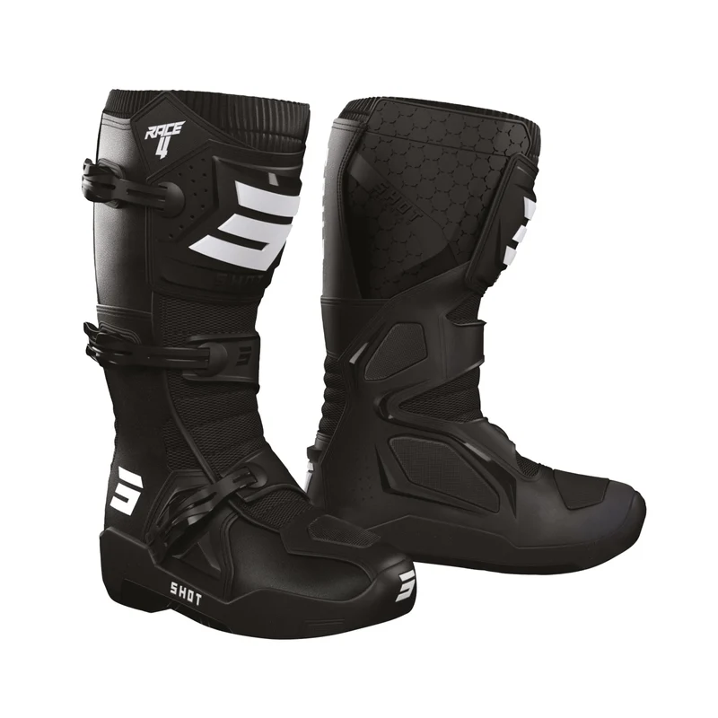 SHOT RACE 4 BOTAS DE MOTO PRETO 45