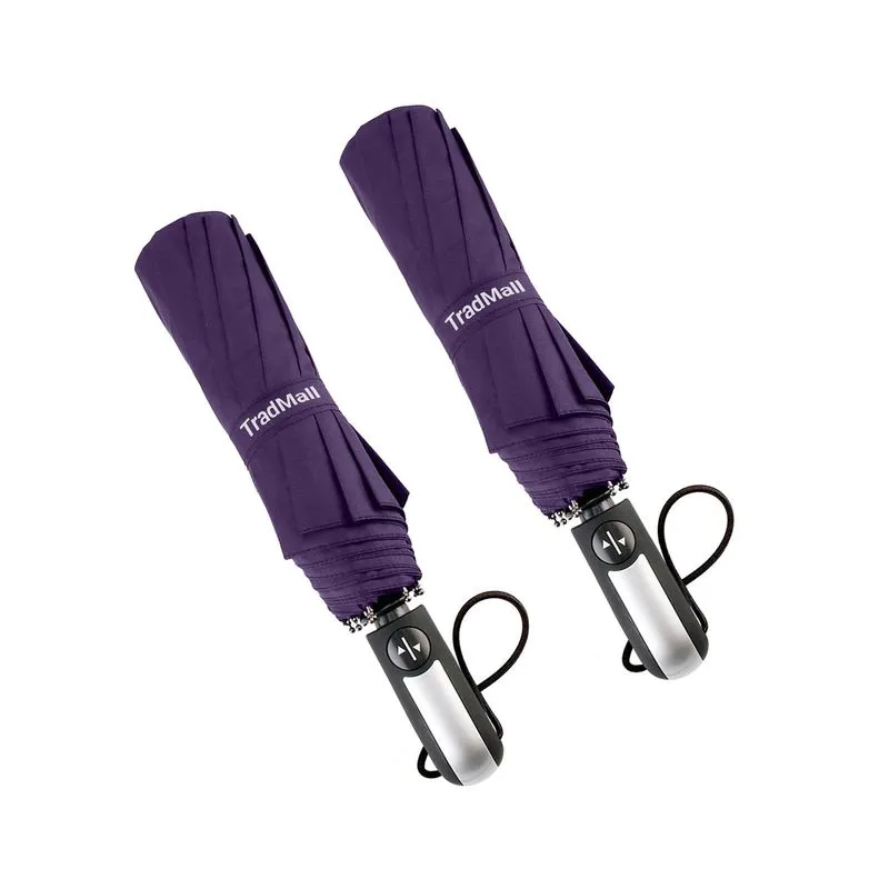 Guarda-chuva Tradmall Travel À Prova De Vento 116 Cm, Dossel Grande, Roxo