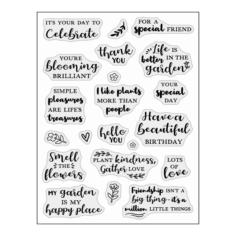 Poppy Crafts Stamps #794 - Garden Sentiments