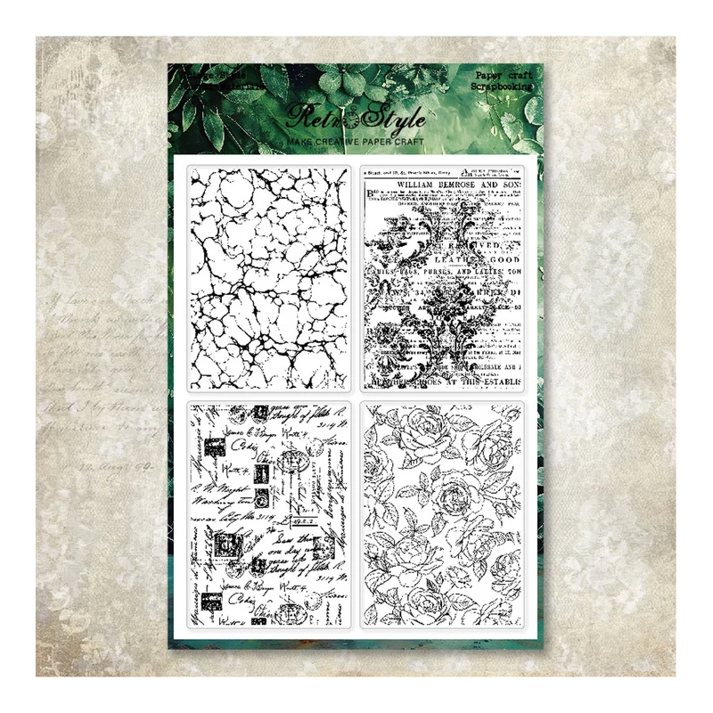 Poppy Crafts Stamps #786 - Vintage Botanicals