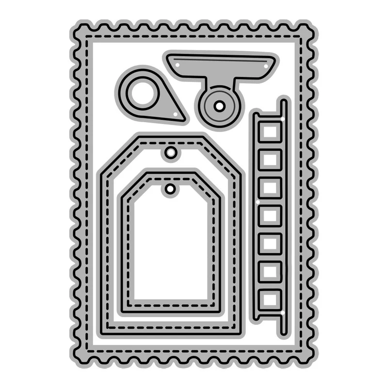 Poppy Crafts Cutting Dies #1426 - Tag Frame