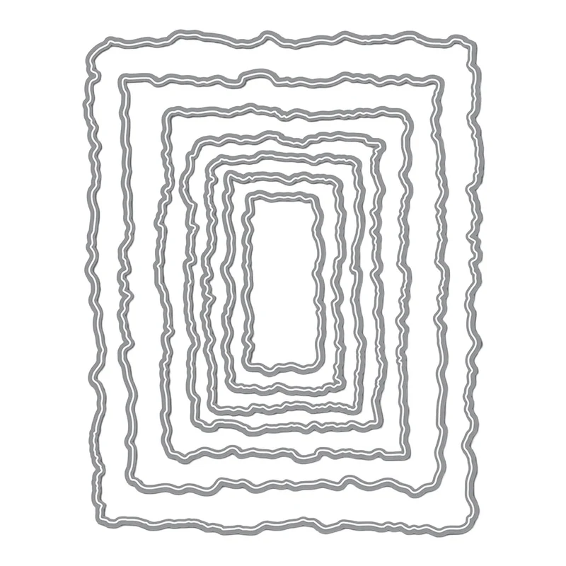 Poppy Crafts Cutting Dies #1515 - Torn Rectangles
