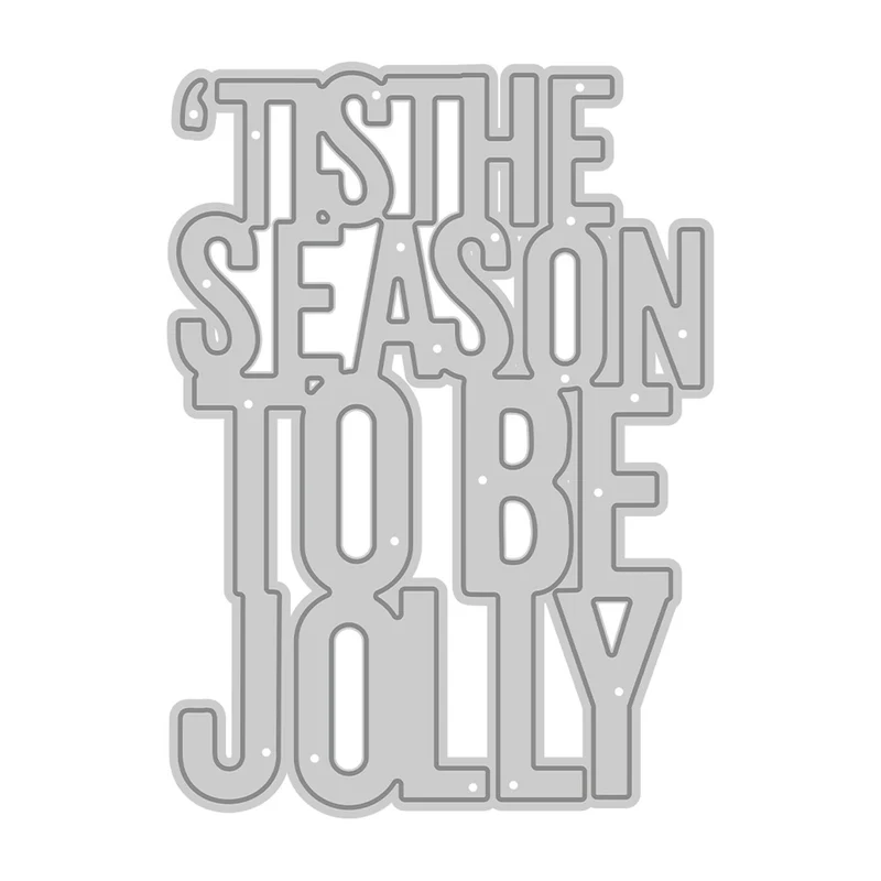 Poppy Crafts Cutting Dies #1488 - Tis The Season Jolly