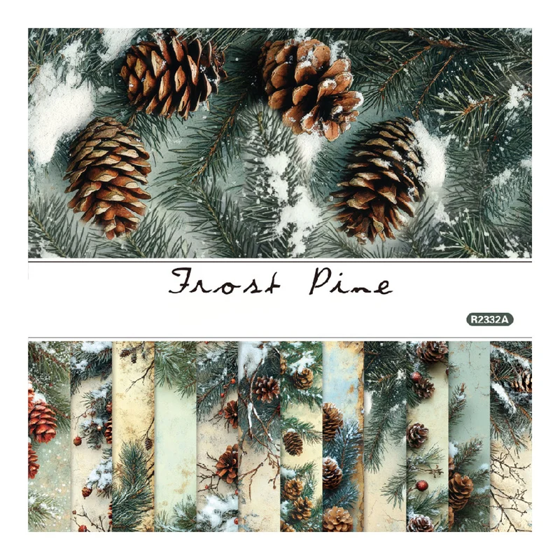 Poppy Crafts 6" x 6" Paper Pack #452 - Frost Pine