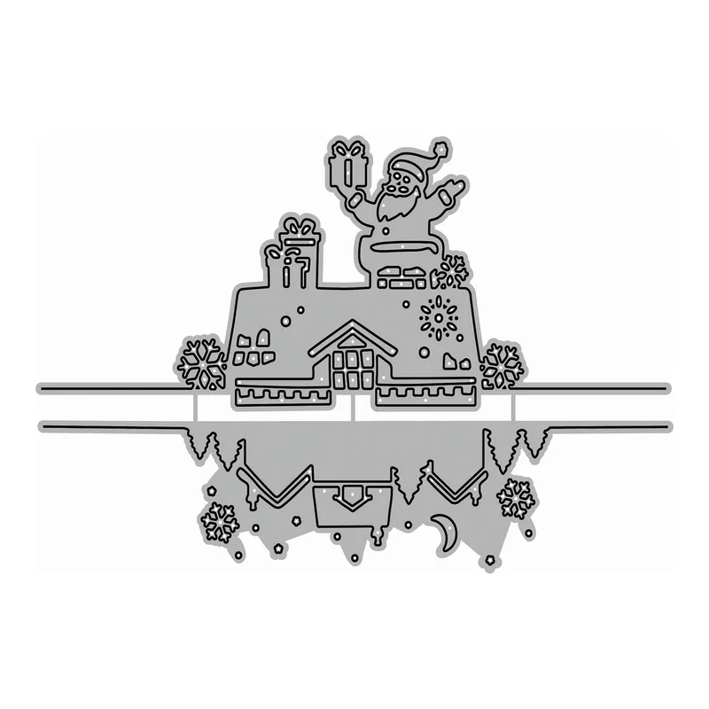 Poppy Crafts Cutting Dies #1783 - Santa Rooftop