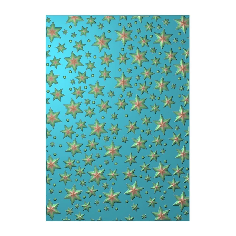 Poppy Crafts 3D Embossing Folder #249 - Starry Pattern