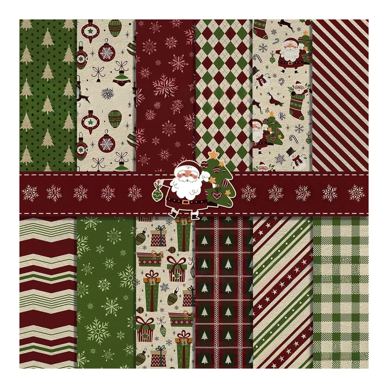 Poppy Crafts 12"x12" Paper Pack #157 - Classic Christmas