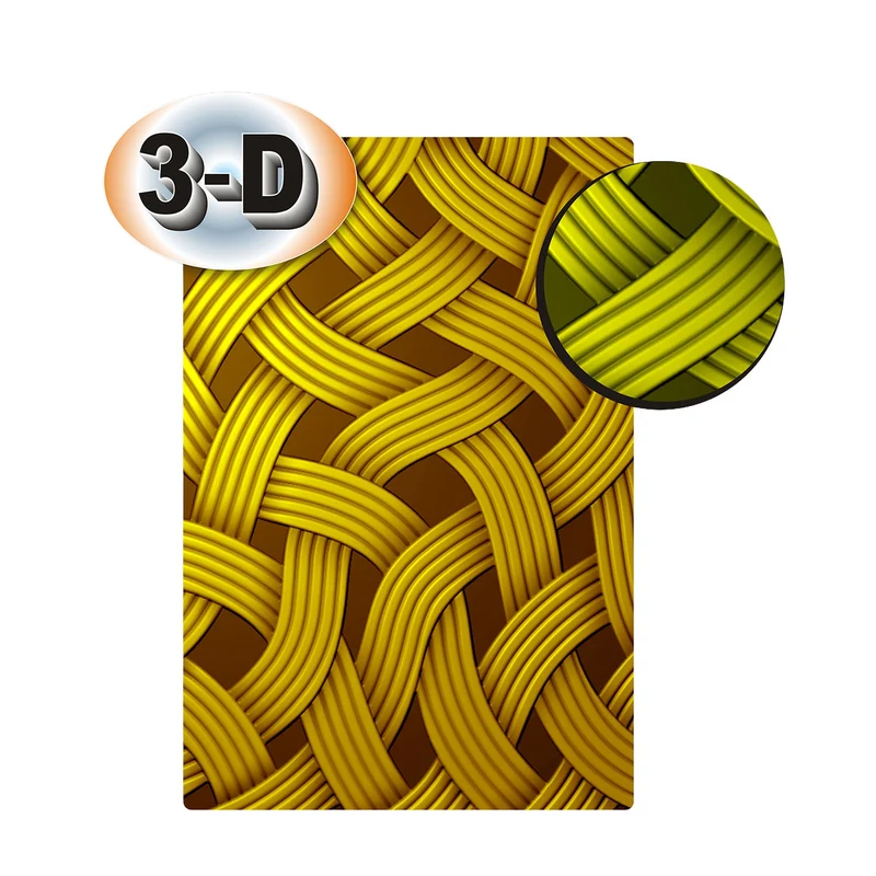 Poppy Crafts 3D Embossing Folder #331 - Woven Pattern