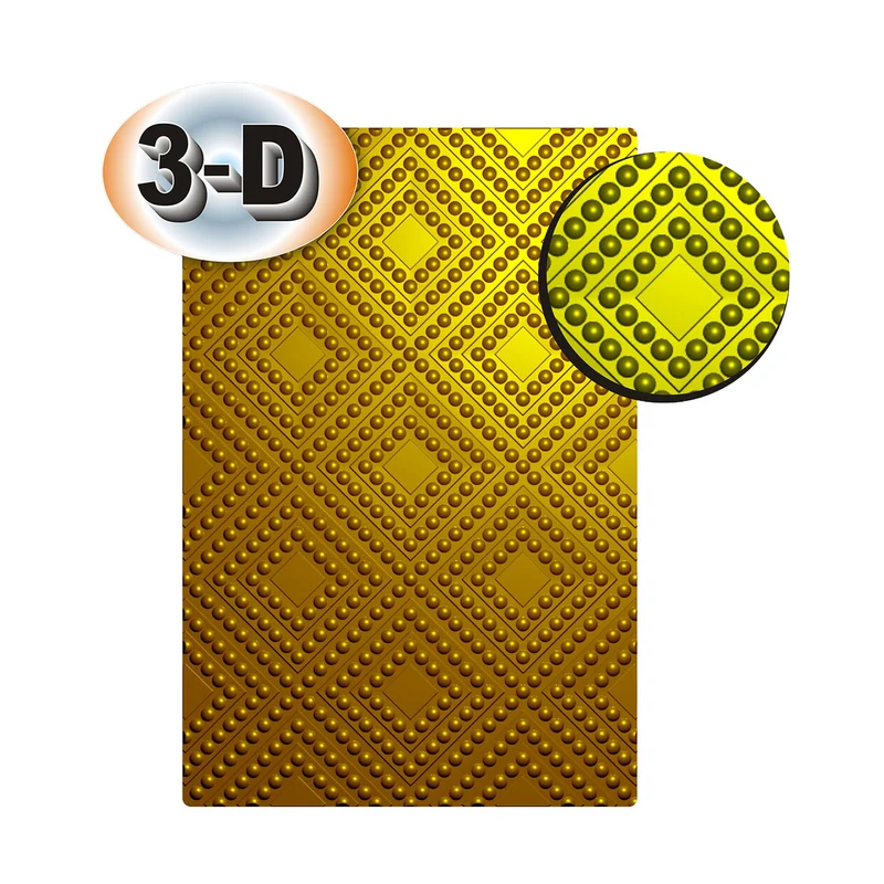 Poppy Crafts 3D Embossing Folder #330 - Geometric Diamond Pattern