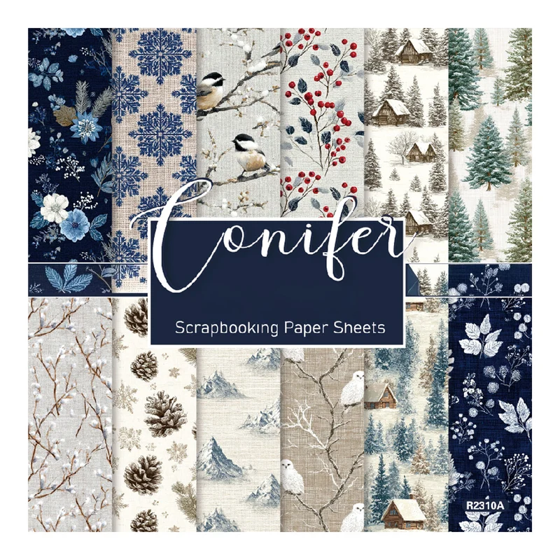 Poppy Crafts 6" x 6" Paper Pack #451 - Conifer
