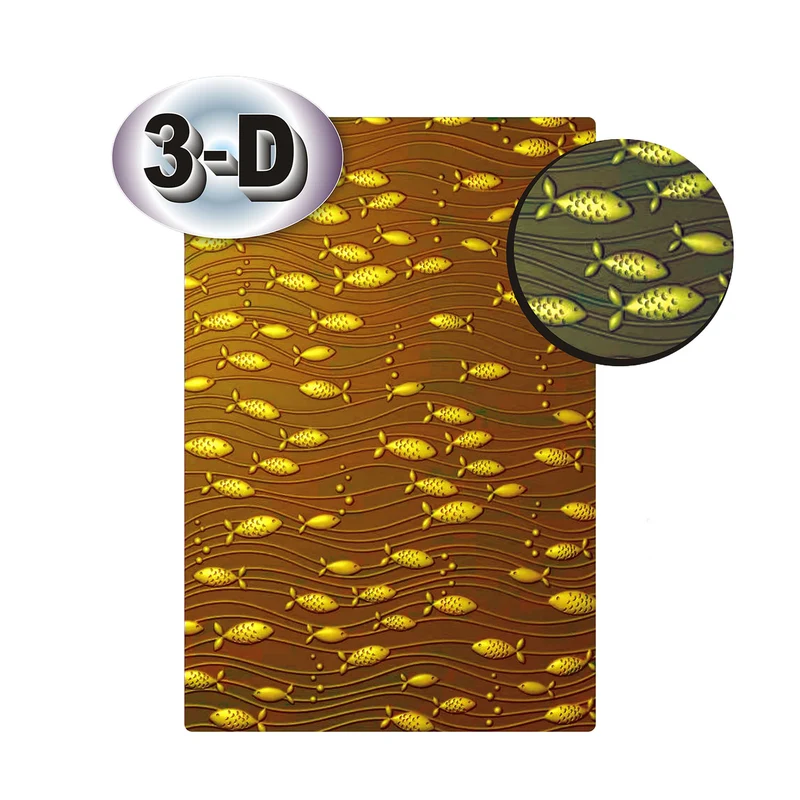 Poppy Crafts 3D Embossing Folder #332 - Fish & Waves
