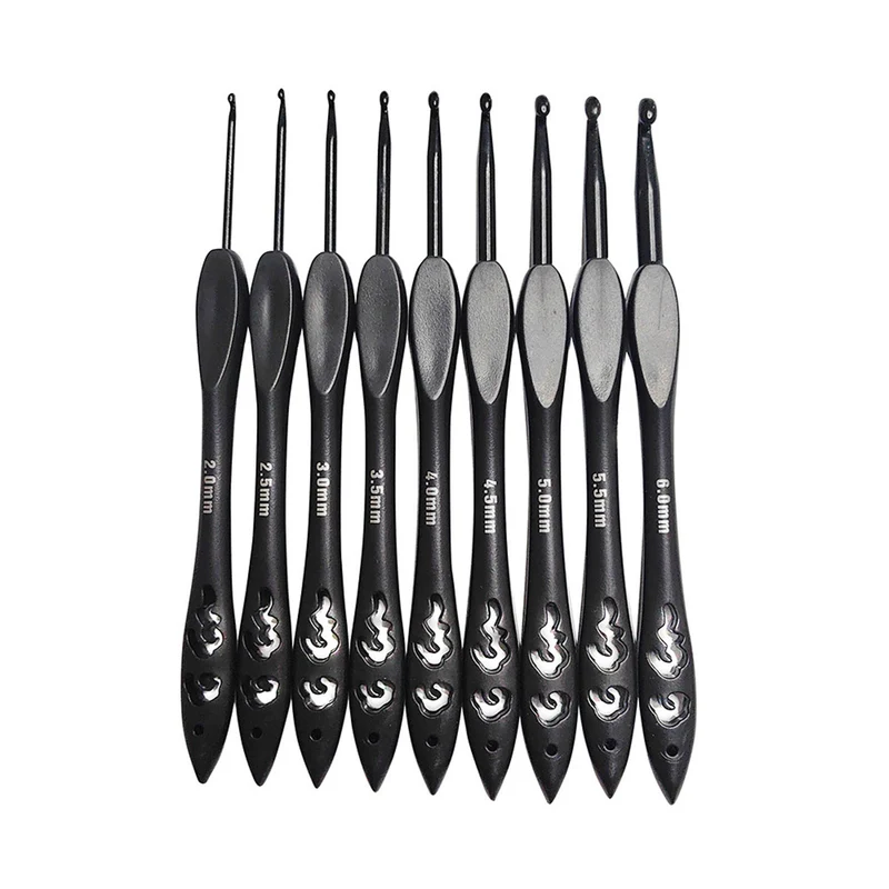 Poppy Crafts Crochet Hook Set #30 - Ergonomic Black