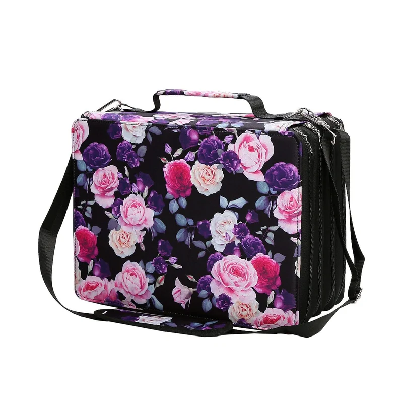 Poppy Crafts Pencil Case #23 - Purple Rose - 224 slots
