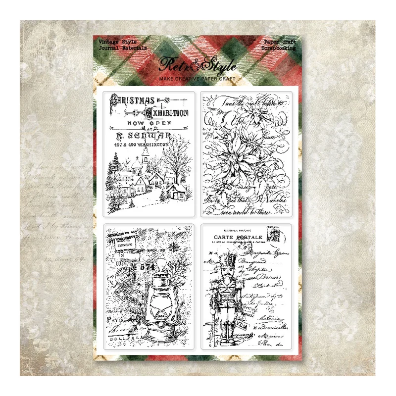 Poppy Crafts Stamps #778 - Vintage Christmas Postcards