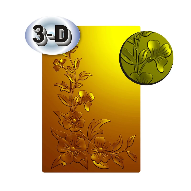 Poppy Crafts 3D Embossing Folder #338 - Floral Bouquet