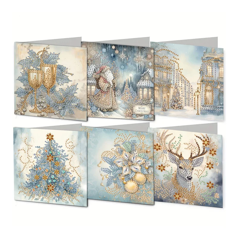 Poppy Crafts Diamond Art Greeting Card Kit #97 - 6 Pack
