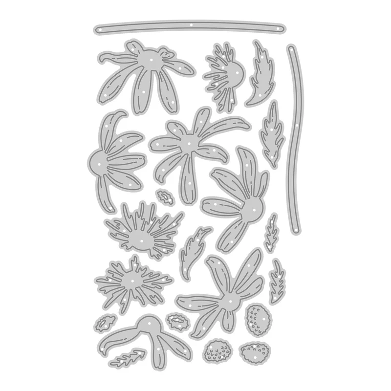 Poppy Crafts Cutting Dies #1462 - Wildflower Layers