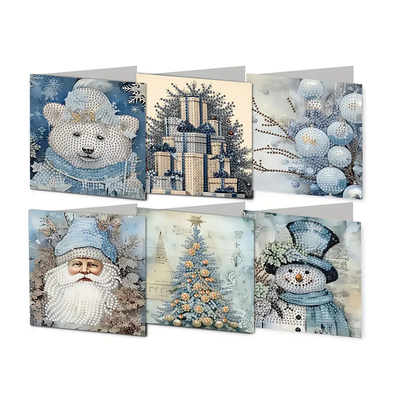 Poppy Crafts Diamond Art Greeting Card Kit #103 - Christmas