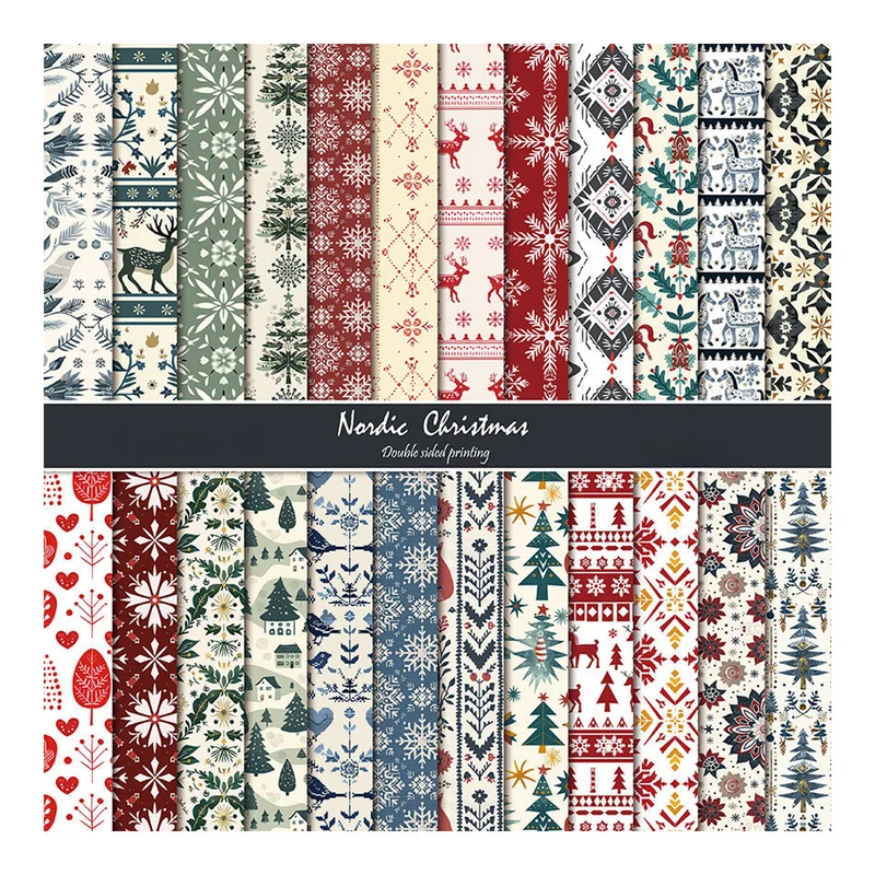 Poppy Crafts 12" x 12" Paper Pack #193 - Nordic Christmas