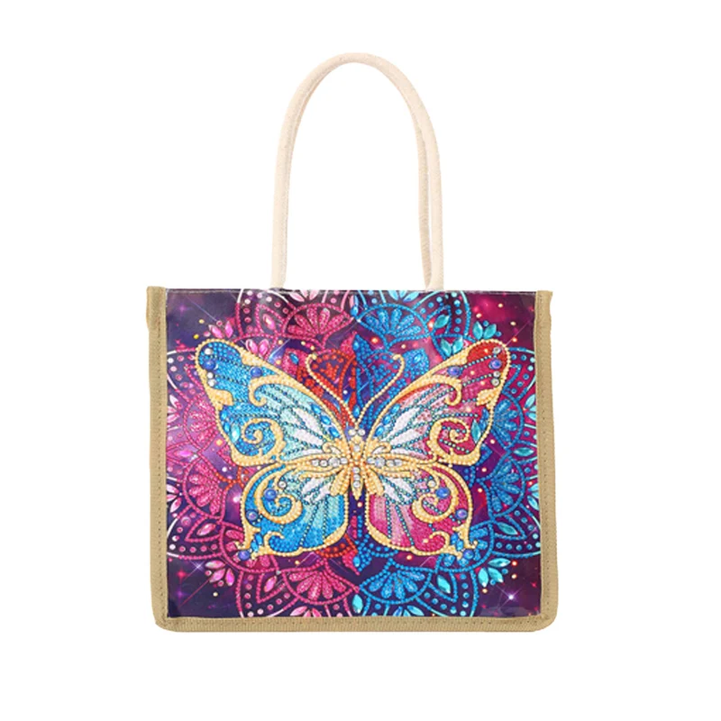 Poppy Crafts Diamond Art Tote Bag Kit #32 - Butterfly