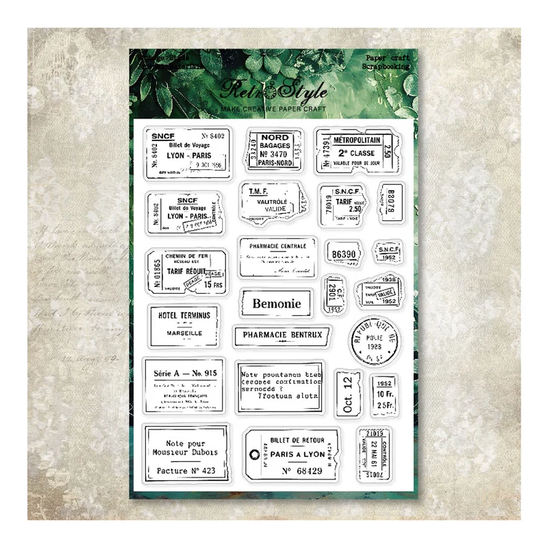 Poppy Crafts Stamps #783 - Travel Ephemera