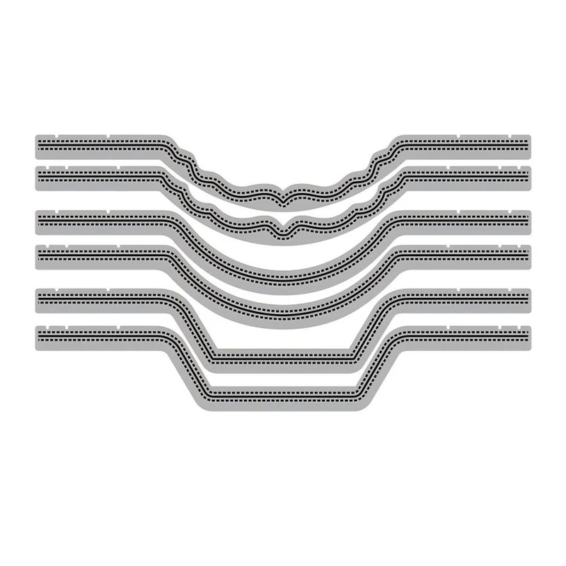 Poppy Crafts Cutting Dies #1459 - Curved Borders
