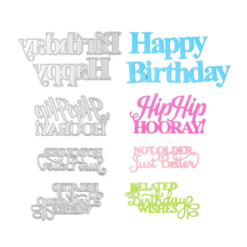 Poppy Crafts Cutting Dies #1749 - Birthday Sentiments