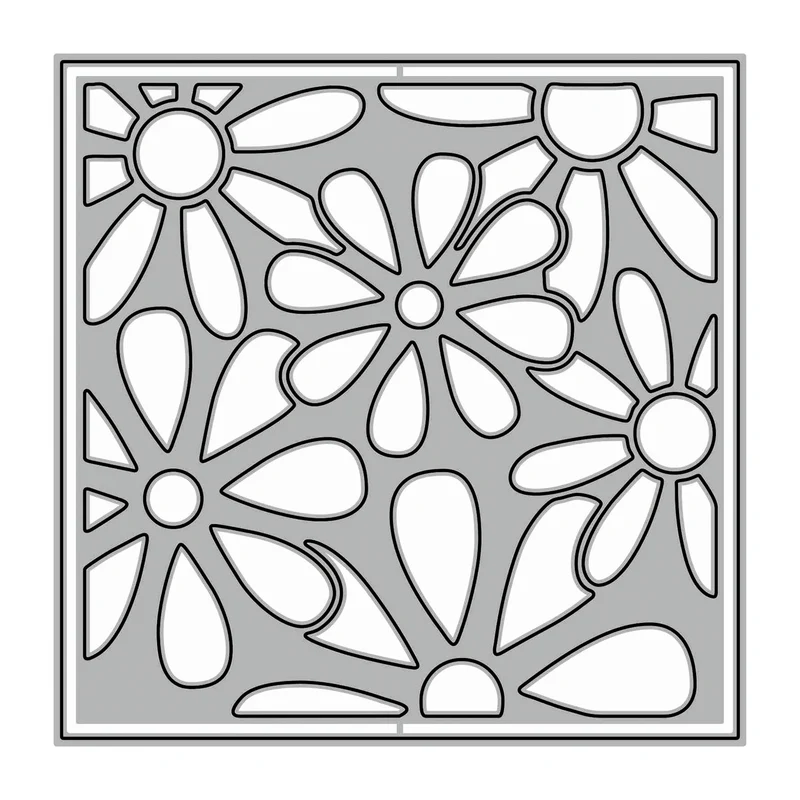 Poppy Crafts Cutting Dies #1764 - Floral Background