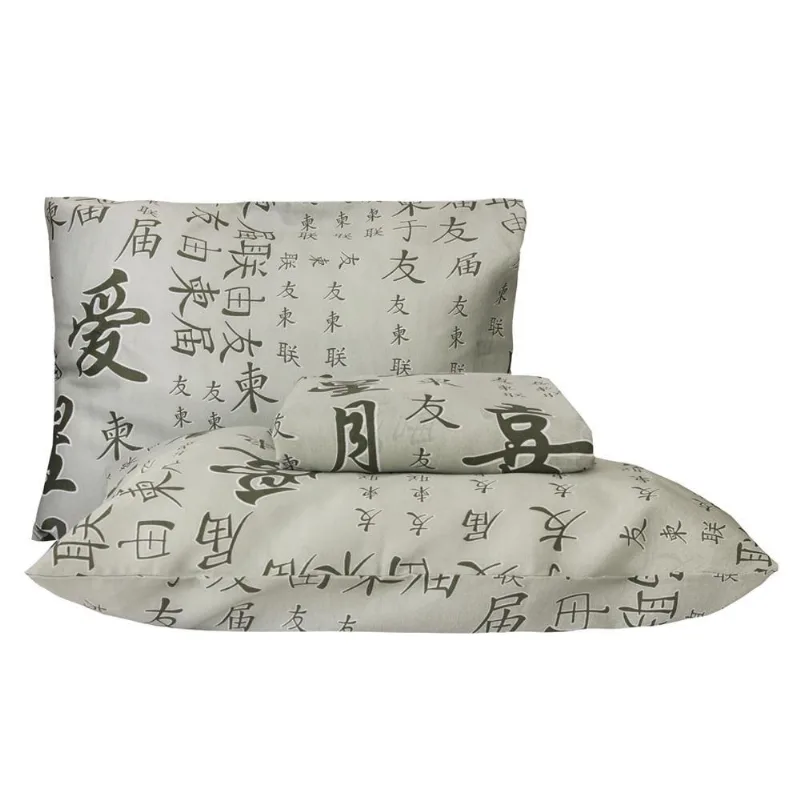 Kit Jogo Cama Box Casal Algodão 140 Fios 3 Peças Oriental