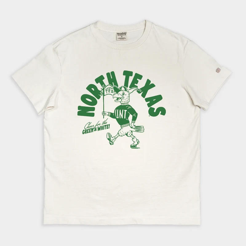 North Texas Vintage "Green and White" Vintage Heavyweight Tee 4XL / Cream