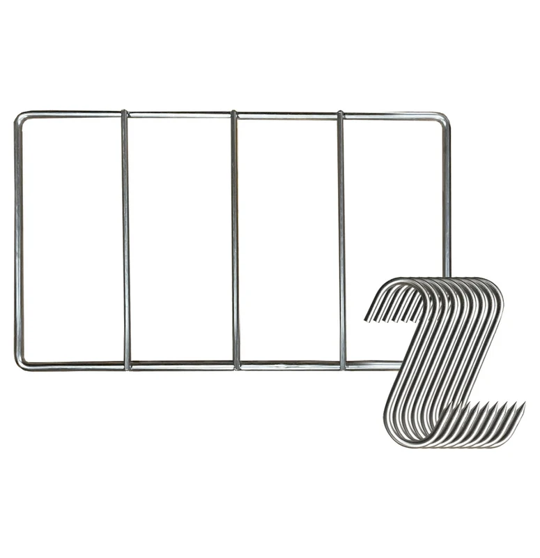 Benchfoods Stainless Steel Biltong Rack and Hooks Set Rectangular (20x30cm) Benchfoods Dehydrators