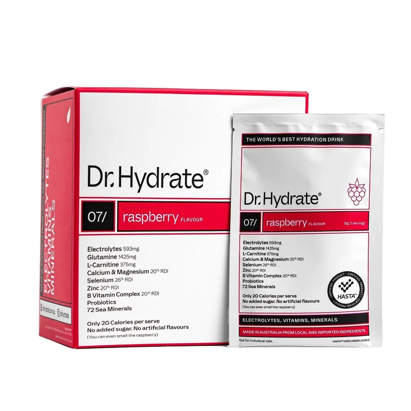 Dr. Hydrate Hydration Mix Sachets (15 x 9g) Raspberry