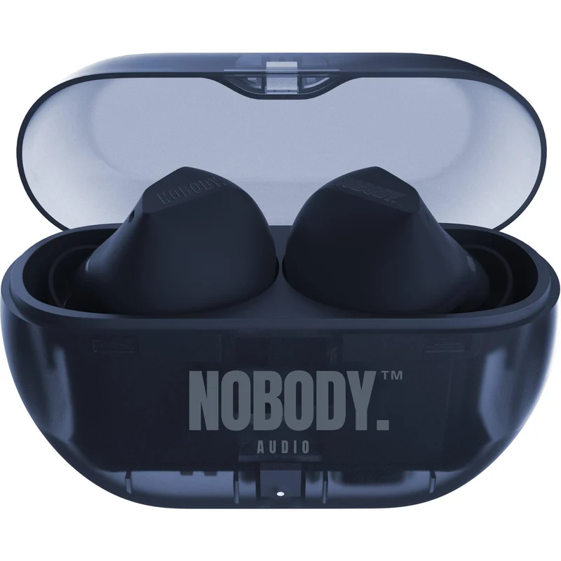 NOBODY Audio VP4 GymBuds ANC Premium Earbuds With Call Clarity & Gripskin Fit (Navy Blue)