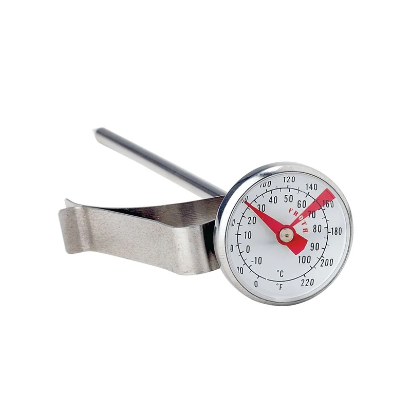 Cuisena Stainless Steel 27mm Dial Round Milk Thermometer Probe w/ Clip Silver KG Super Store