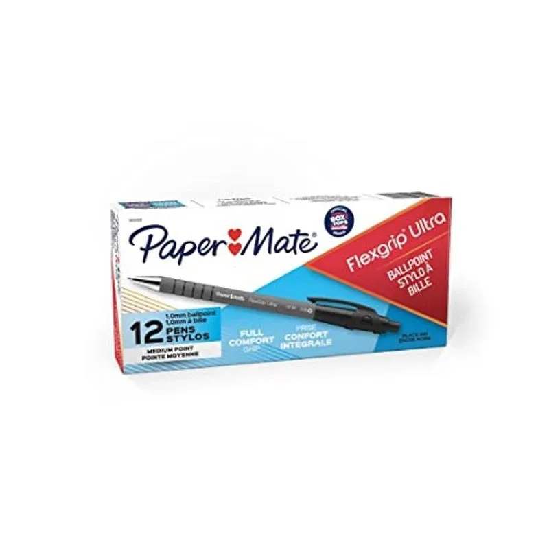 Paper Mate Flexgrip Ultra Stick Caneta esferográfica de ponto médio, 12 contagens