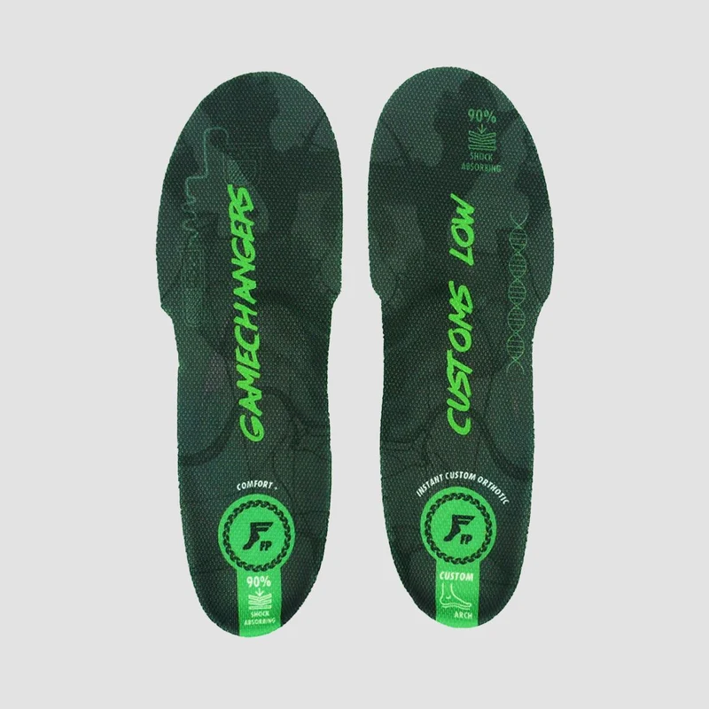 Footprint Gamechanger Elite Custom Orthotic Low Insoles Black Camo/Green 5.5-6uk
