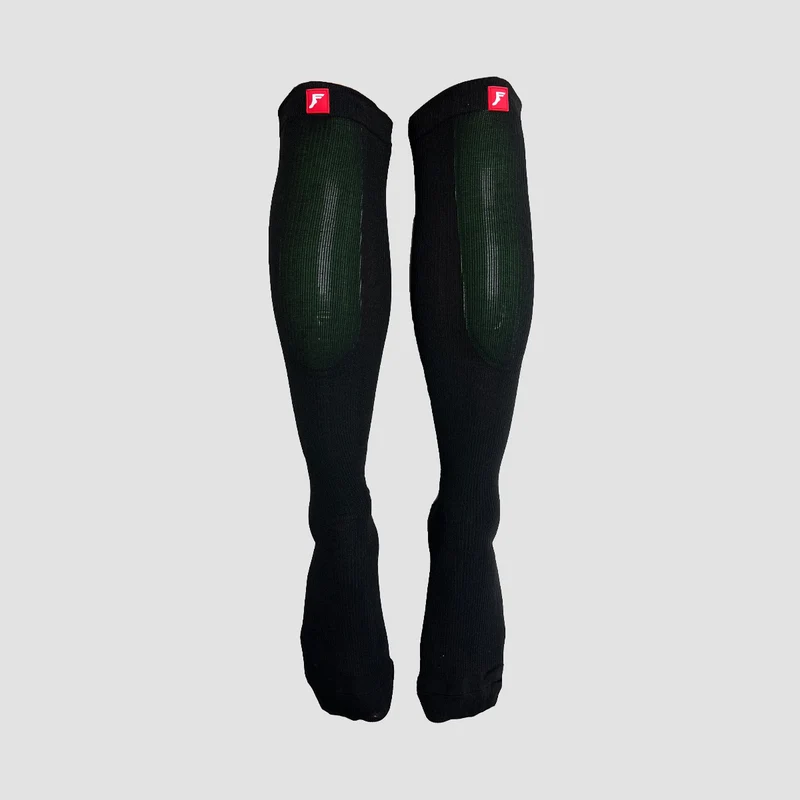 Footprint Knee High Painkiller Fluid X Padded Shin Socks Black 11-13uk