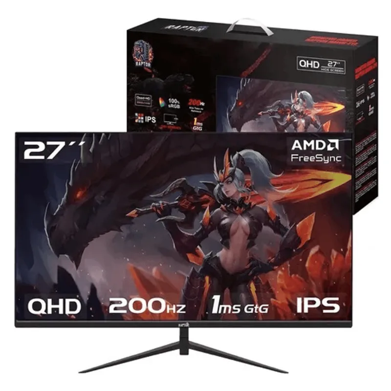 MONITOR GAMER 27"RAPTOR HAWKEYE 200HZ QHD